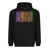 Black mardi gras brushstroke Heavyweight Hoodie - OliviaCreatesArt
