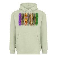 Matcha mardi gras brushstroke Heavyweight Hoodie - OliviaCreatesArt