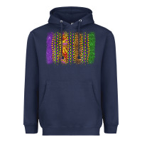 Navy mardi gras brushstroke Heavyweight Hoodie - OliviaCreatesArt