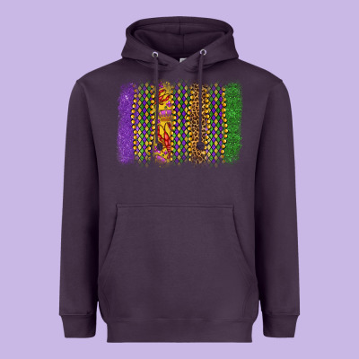 Mardi Gras Brushstroke Heavyweight Hoodie Designed By Oliviacreatesart