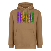 Toasted Coconut mardi gras brushstroke Heavyweight Hoodie - OliviaCreatesArt