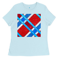 Baby Blue Glitter 4th Of July Seamless Pattern Ladies Tee - BundleAndBundleShop