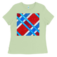 Matcha Glitter 4th Of July Seamless Pattern Ladies Tee - BundleAndBundleShop