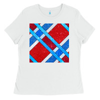 White Glitter 4th Of July Seamless Pattern Ladies Tee - BundleAndBundleShop