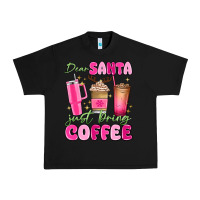 Black dear santa just bring coffee Urban Heavy Tee - MaliasSmallBusiness