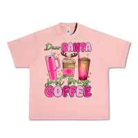 Salmon dear santa just bring coffee Urban Heavy Tee - MaliasSmallBusiness