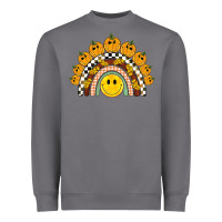 Storm fall smiley face groovy rainbow Heavyweight Sweatshirt - BarkalooDesign