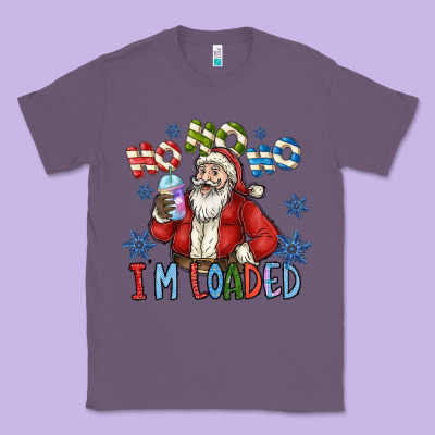 Ho Ho Ho Im Loaded Classic Tee Designed By Cowhidedigitalart