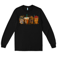 Black leopard and cowhide drink Long Sleeve Tee - RacoonDesign