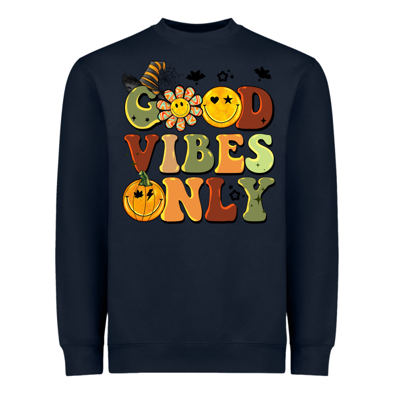Halloween Good Vibes Only Heavyweight Sweatshirt by BarkalooDesign | Teevron
