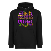 Black beads please mardi gras Heavyweight Hoodie - OliviaCreatesArt