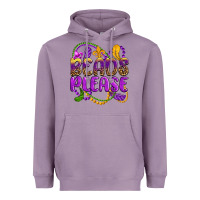 Lavender beads please mardi gras Heavyweight Hoodie - OliviaCreatesArt