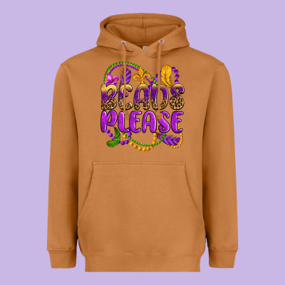 Beads Please Mardi Gras Heavyweight Hoodie Designed By Oliviacreatesart