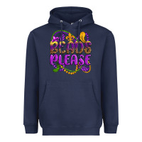 Navy beads please mardi gras Heavyweight Hoodie - OliviaCreatesArt
