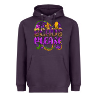 Plum beads please mardi gras Heavyweight Hoodie - OliviaCreatesArt