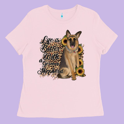 Life Is Better With A German Shepherd Ladies Tee Designed By Jahusdesignshop