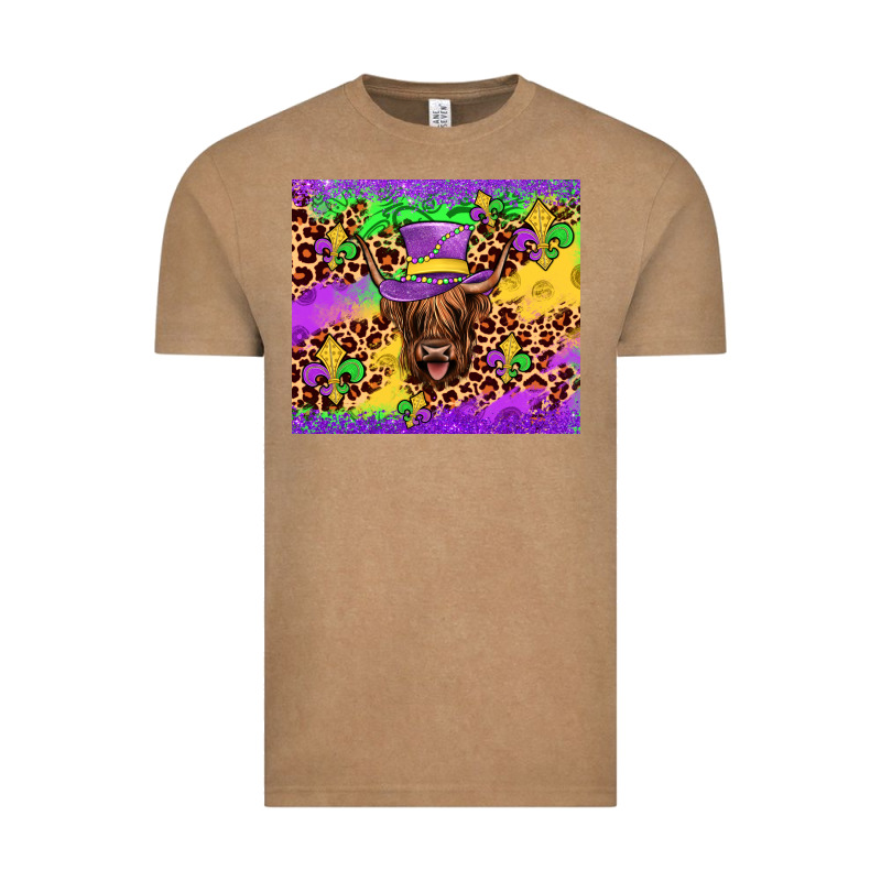 Highland Cow Mardi Gras Tumbler Vintage Tee by JahusDesignShop | Teevron