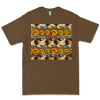 Cacao seamless poultry farm sunflowers chicken coop tumbler Premium Tee - Artiststas