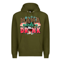 Army Green Mama needs a drink mothers day Premium Hoodie - CowGirlArtShop