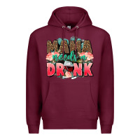 Burgundy Mama needs a drink mothers day Premium Hoodie - CowGirlArtShop