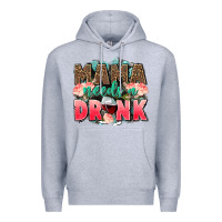 Heather Grey Mama needs a drink mothers day Premium Hoodie - CowGirlArtShop