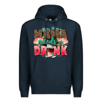 Navy Mama needs a drink mothers day Premium Hoodie - CowGirlArtShop