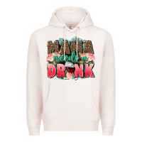 Pale Pink Mama needs a drink mothers day Premium Hoodie - CowGirlArtShop