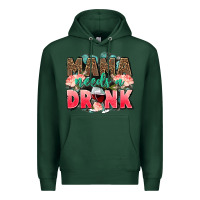 Sports Green Mama needs a drink mothers day Premium Hoodie - CowGirlArtShop
