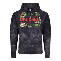 Cloud Black santa's favorite daycare provider Vintage Hoodie - MaliasSmallBusiness