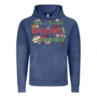 Vintage Denim santa's favorite daycare provider Vintage Hoodie - MaliasSmallBusiness