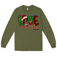 Army Green love came dow christmas Long Sleeve Tee - RacoonDesign
