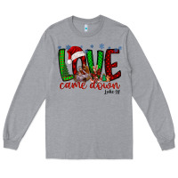 Heather Grey love came dow christmas Long Sleeve Tee - RacoonDesign