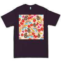 Plum back to school seamless pattern 6 (3600x3600) Premium Tee - AdoDesignShop