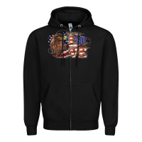 Black Love America Eagle 4th of july Zipper Hoodie - HowdyJamesFarm