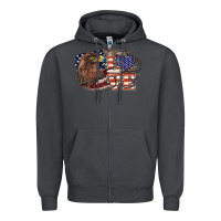 Smoke Love America Eagle 4th of july Zipper Hoodie - HowdyJamesFarm