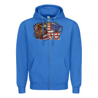True Royal Love America Eagle 4th of july Zipper Hoodie - HowdyJamesFarm