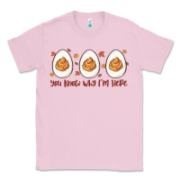Bubblegum Pink you know why i'm here Classic Tee - MaliasSmallBusiness