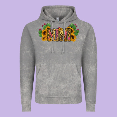 Cactus Leopard Sunflower Mama And Mini Set Vintage Hoodie Designed By Jasminsmagicworld