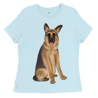 Baby Blue german shepherd Ladies Tee - JahusDesignShop