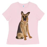 Bubblegum Pink german shepherd Ladies Tee - JahusDesignShop