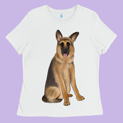 German Shepherd Ladies Tee Designed By Jahusdesignshop