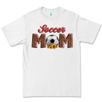 White soccer mom with ball and sunflower Premium Tee - Artiststas