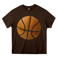 Chocolate Brown basketball ball Heavy Core Tee - JahusDesignShop