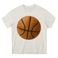 Cream basketball ball Heavy Core Tee - JahusDesignShop