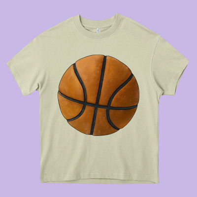 Basketball Ball Heavy Core Tee Designed By Jahusdesignshop