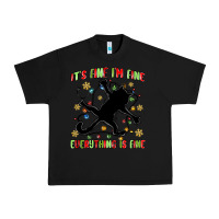 Black it's fine i'm fine everything is fine Urban Heavy Tee - MaliasSmallBusiness