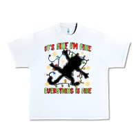 White it's fine i'm fine everything is fine Urban Heavy Tee - MaliasSmallBusiness