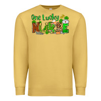 Antique Gold St. Patrick's One lucky Nurse Premium Sweatshirt - OliviaCreatesArt