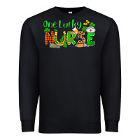 Black St. Patrick's One lucky Nurse Premium Sweatshirt - OliviaCreatesArt