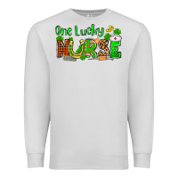 Dove Grey St. Patrick's One lucky Nurse Premium Sweatshirt - OliviaCreatesArt